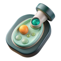 elegant artistic Microscope Slide Top View Isolated on Transparent Background png