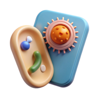 beautiful abstract Microscope Slide with Bacteria Sample Cutout high resolution png
