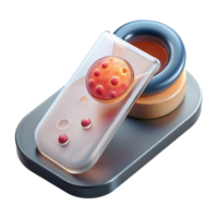 magnificent artistic Microscope Slide with Sample Isolated Element detailed png