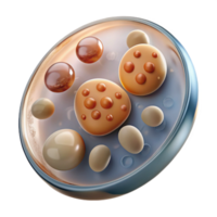 impressive minimalist Microscope Slide with Yeast Cells Transparent Background genuine png