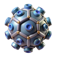 serene abstract Microscopic Nanobot Cluster Bottom View Isolated Element original png