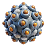 elegant creative Microscopic Nanobot Cluster Top View Isolated Element original png