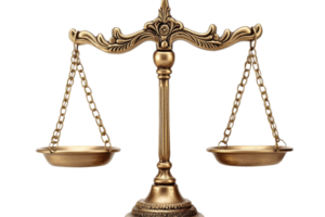 símbolo do justiça exibido em uma transparente fundo png