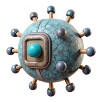 elegant artistic Microscopic Nanobot Sensor Isolated premium png