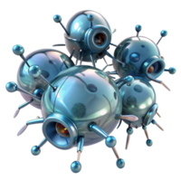 impressive abstract Microscopic Nanobot Swarm Transparent Background exclusive png
