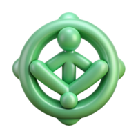 extraordinary modern Mind Body Connection Symbol Cutout with Soft Green Color detailed png
