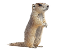 Small mammal standing upright with a curious expression png