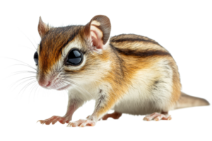 Chipmunk with striking features on a clear background png
