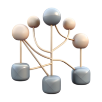 serene abstract Mind Mapping Graphic Branching Lines Transparent professional png