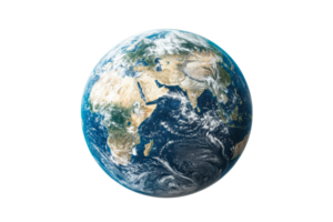 Beautiful Earth globe view with ocean and land details png