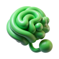 vibrant rustic Mind Transfer Process Green Flow Isolated high resolution png
