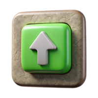 wonderful vintage Mind Upload Button Green Square Isolated high quality png