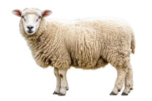 Sheep standing on a transparent background during daylight png