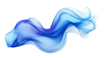 Flowing blue fabric creates dynamic movement in design png