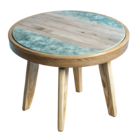serene classic Minimalist Table with Wooden Top png