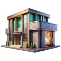 elegant minimalist Modern Architecture Library Facade Cutout authentic png