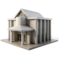 beautiful artistic Modern Architecture Silhouette with Clean Lines Isolated Element png