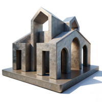 beautiful classic Modern Architecture Silhouette Isolated Element high resolution png
