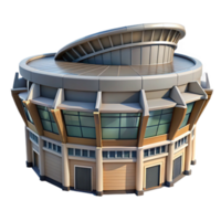serene traditional Modern Architecture Stadium Facade Cutout authentic png