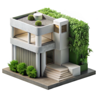 magnificent classic Modern Architecture with Integrated Greenery Cutout with Minimalist Design premium png
