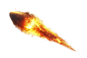Fireball traveling through the atmosphere during dusk png