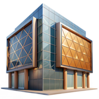 serene minimalist Modern Building Facade Geometric Pattern Transparent Background detailed png