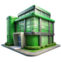 wonderful minimalist Modern City Building with Vertical Garden Transparent Background exclusive png