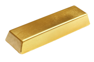 Gold bar with a smooth surface and shiny finish png