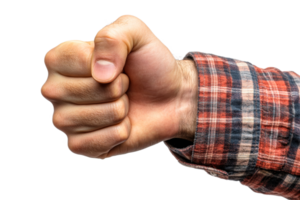 Fist clenched in determination during a conversation png