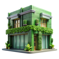 extraordinary modern Modern Green Building Facade with Plants Isolated original png
