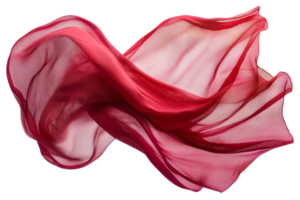 Elegant red fabric on a translucent background png