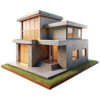 serene minimalist Modern House Structure Minimalist Design Isolated png