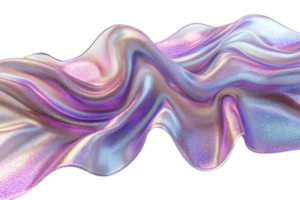Colorful translucent fabric flowing in soft waves png