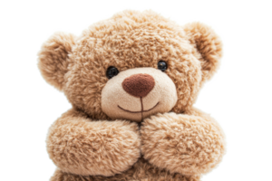 Soft teddy bear with friendly expression and plush fur png