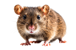Close up of a small mouse on a transparent background png