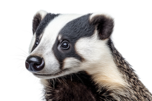 Badger portrait with a transparent background png