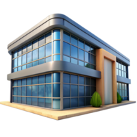 vibrant traditional Modern Office Building Exterior Cutout with Glass Facade authentic png