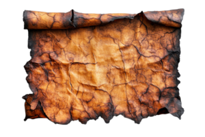 Old parchment paper with a weathered texture and cracks png