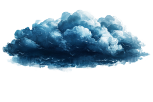 Dynamic dark cloud formation with transparent background png