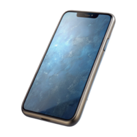 impressive vintage Modern Smartphone Front View with Transparent Background high resolution png