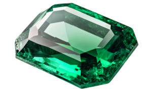 Stunning green emerald with a transparent background png