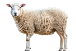 Sheep standing on a transparent background for design use png