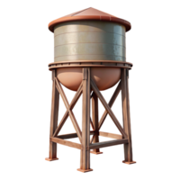 vibrant minimalist Modern Water Tower Side View Cutout Transparent Background original png