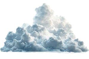 Soft billowing clouds against a transparent backdrop png