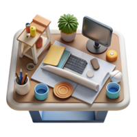impressive classic Modern Workspace with Ai Design Tools Transparent high resolution png