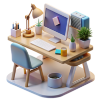 extraordinary artistic Modern Workspace with Ai Design Tools Transparent high quality png
