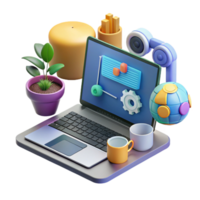 dramatic creative Modern Workspace with Ai Design Tools Transparent original png