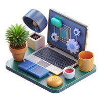 magnificent rustic Modern Workspace with Ai Design Tools Transparent detailed png