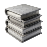 wonderful artistic Monochromatic Book Stack Cutout with Shadow premium png