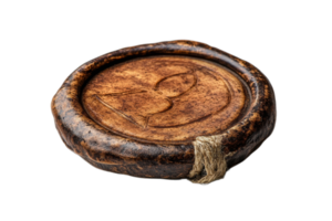 Unique round seal made of natural materials png